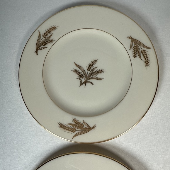 Vintage Lenox Bread Plates Harvest Pattern Set of 4 Four 6 1/4" - Picture 4 of 8